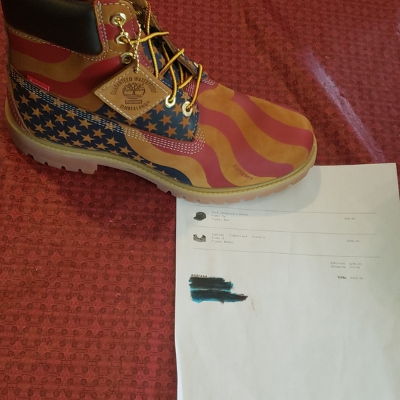 supreme timberland american flag